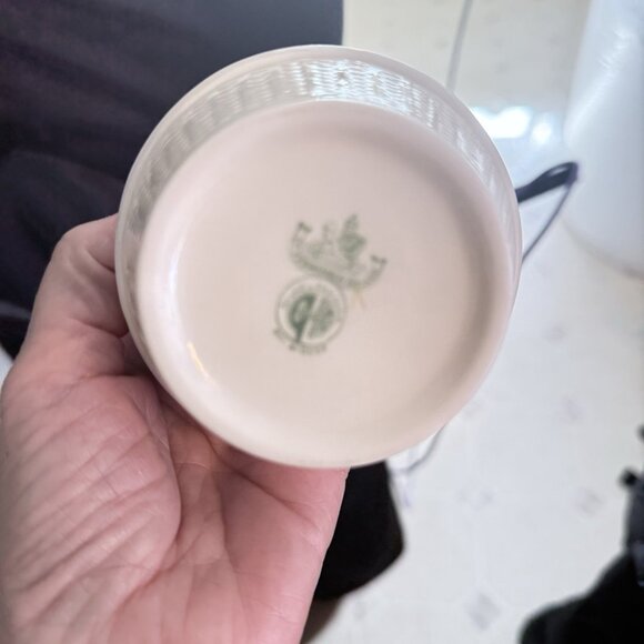 Vintage Belleek Irish Porcelain Creamer & Open Sugar Bowl Set - Picture 7 of 9